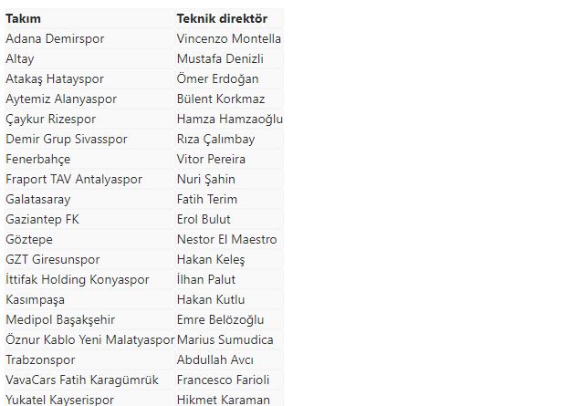Süper Lig'de 10 takım 11 teknik adam değiştirdi